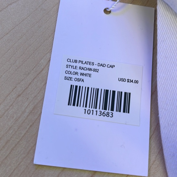 NWT white Club Pilates (Dad) cap with Gray logo - Picture 2 of 3